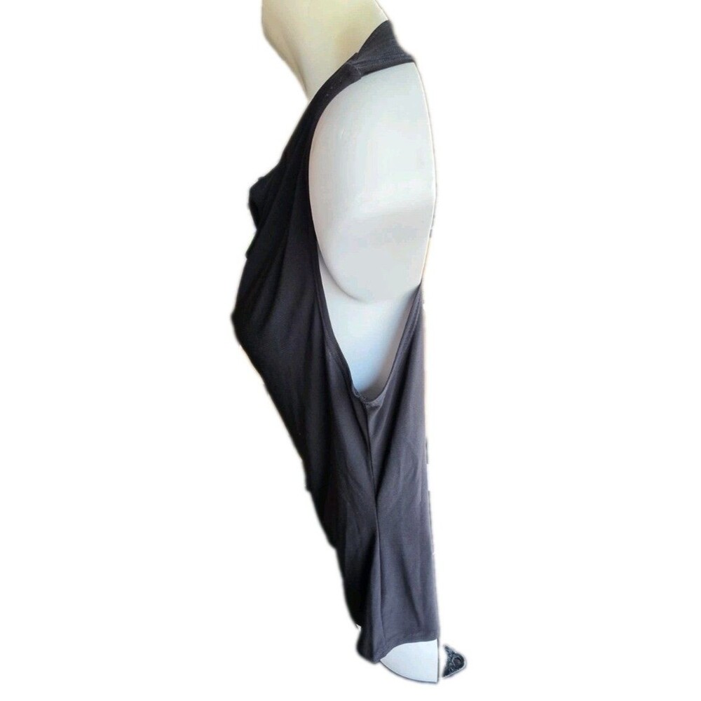 Dress Barn Size Large Women's Sleeveless Shirt Spandex Black - Picture 4 of 7